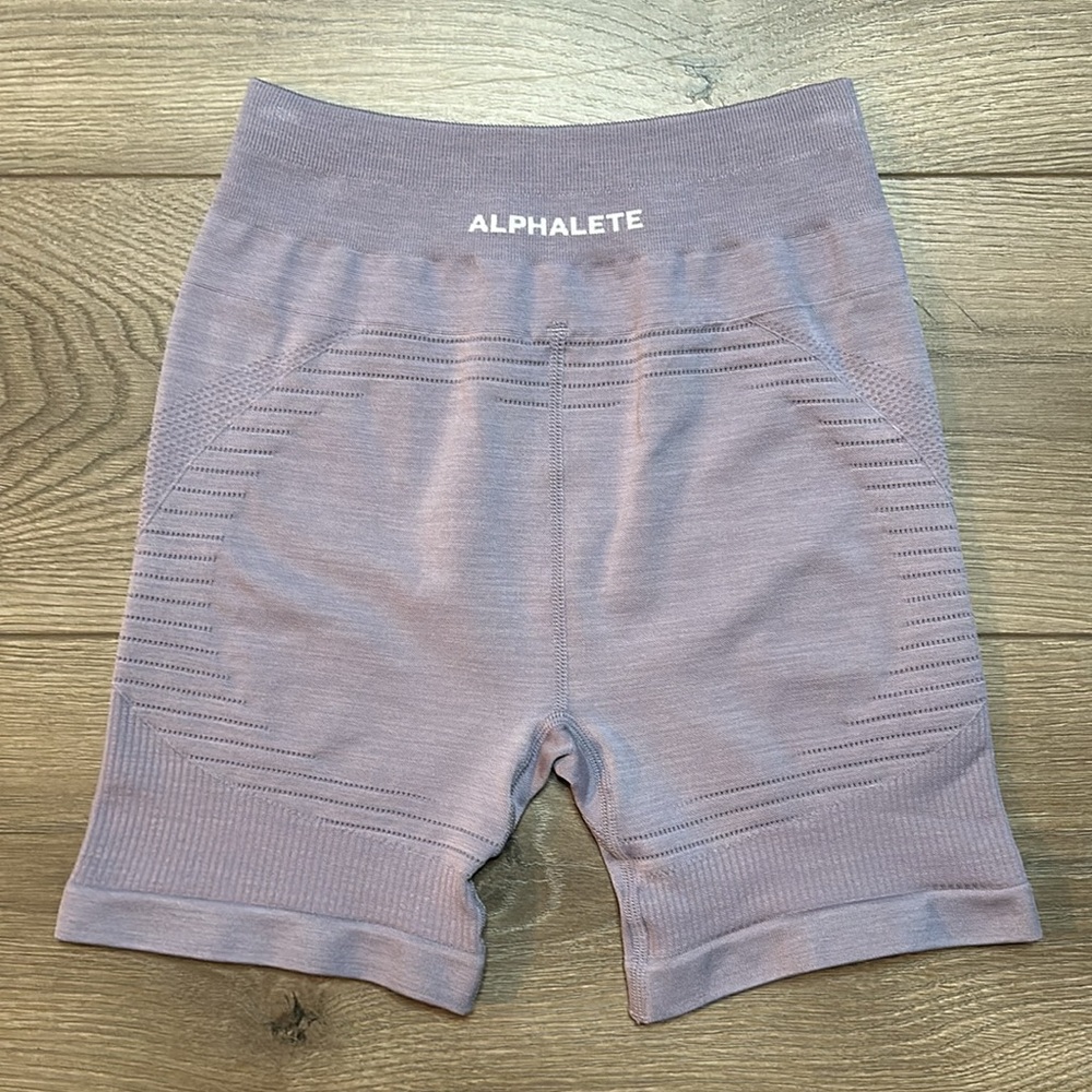 Alphalete Ozone High Rise Seamless Mauve Purple Training‎ Shorts Size Small